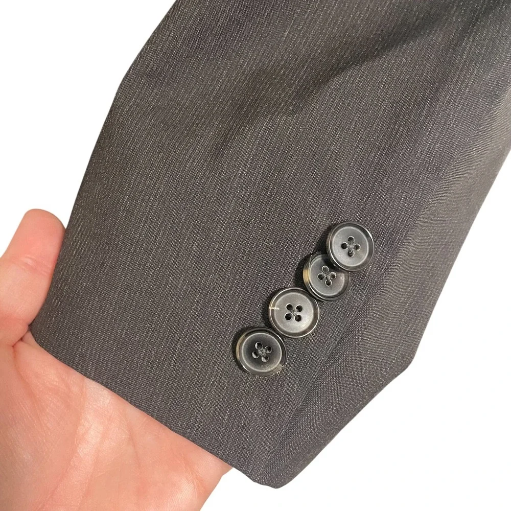 Hugo Boss Suit Jacket Mens 44R Brown Pinstripe Pasolini Movie‎ Blazer 2-Button
